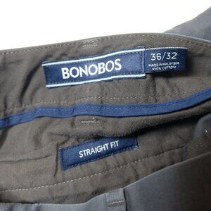 Bonobos Weekday Warrior Dress Pants Friday Gray Straight Fit  34x28